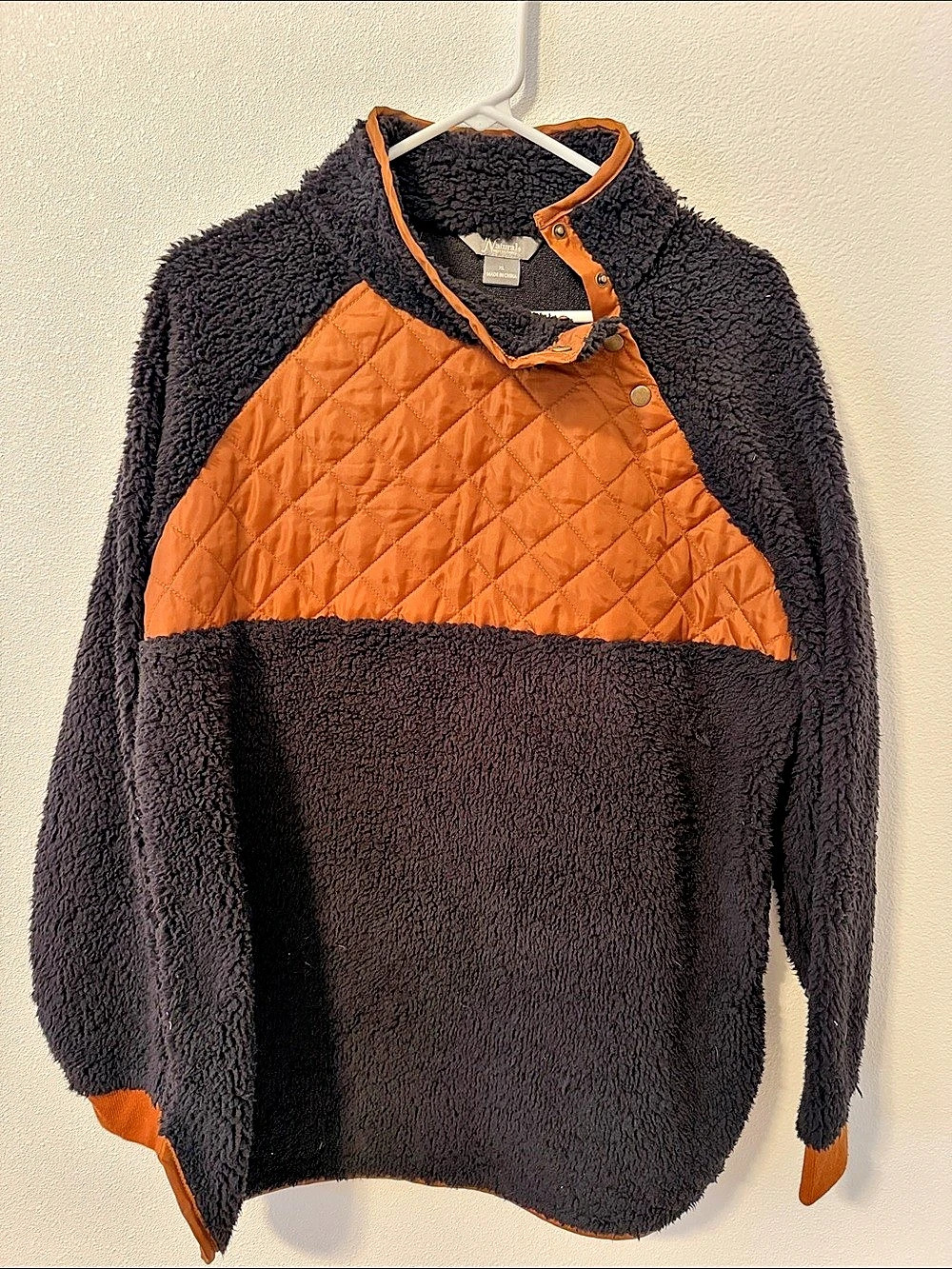 Natural Gear Quilted Color Block Fleece Jacket XL